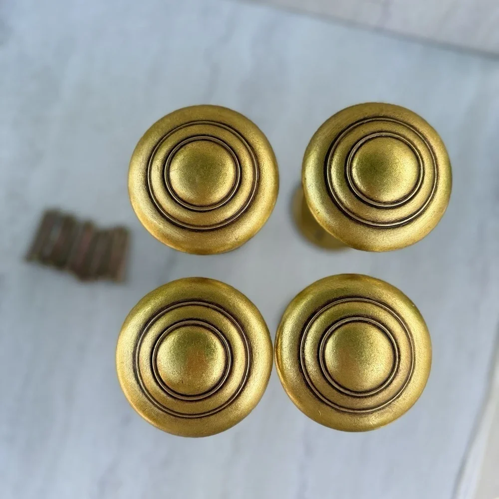 Set Of 4 Brass Tone Curtain Drapery Tiebacks 3